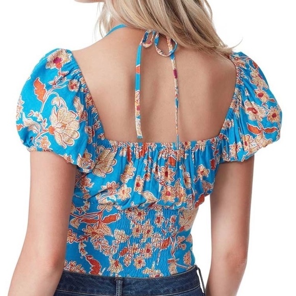 Jessica Simpson SET: Irin Top/Jildie Skirt, Southern Beauties Blue/Orange XS NWT - Picture 3 of 16